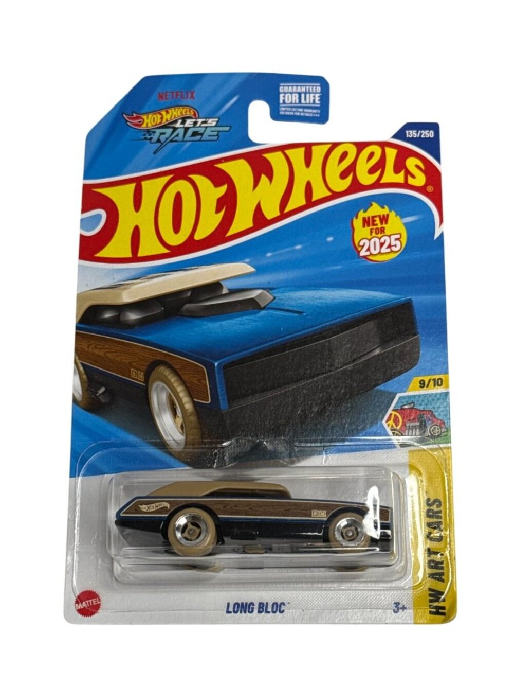 Hot Wheels Long Bloc Blue HW Art Cars 9/10 Diecast 1:64 New on Card